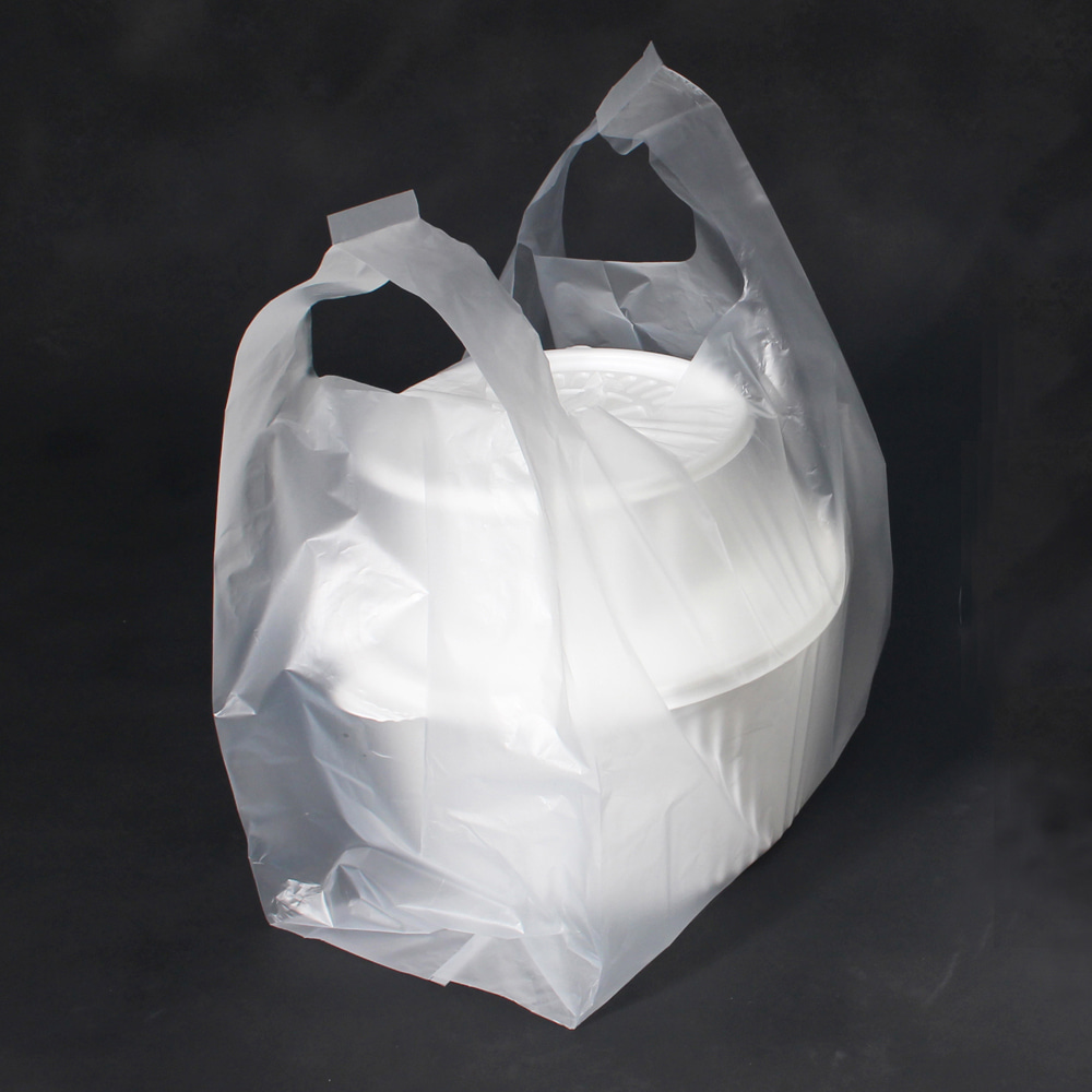 배달봉투 대 투명 100매 손잡이비닐봉투 비닐봉지