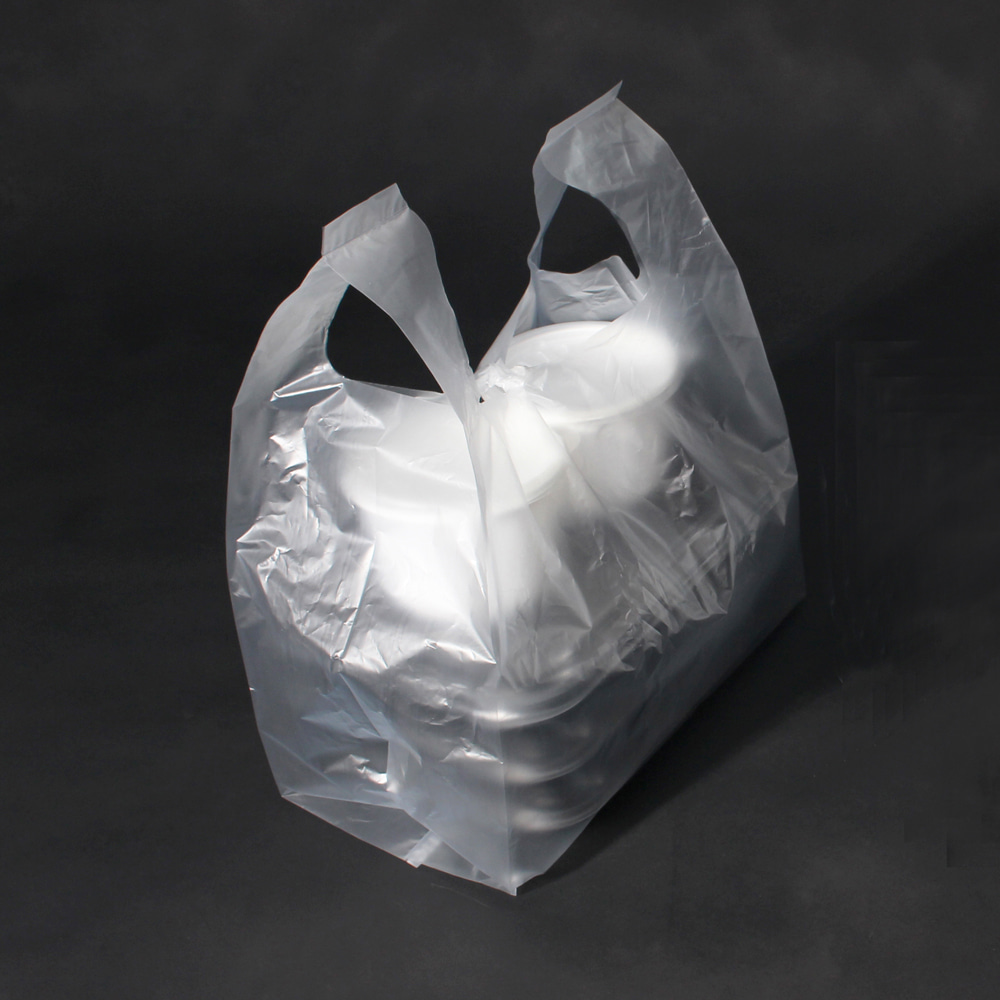 배달봉투 소 투명 100매 손잡이비닐봉투 비닐봉지