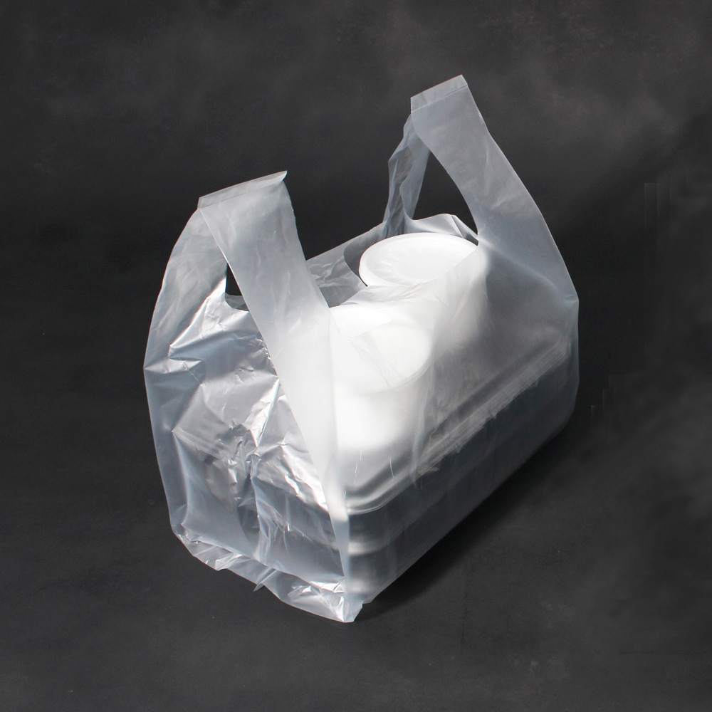 배달봉투 중 투명 100매 손잡이비닐봉투 비닐봉지